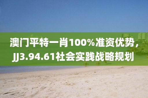 澳门平特一肖100%准资优势，JJ3.94.61社会实践战略规划