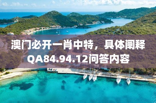 澳门必开一肖中特，具体阐释QA84.94.12问答内容