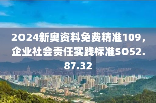 2O24新奥资料免费精准109，企业社会责任实践标准SO52.87.32
