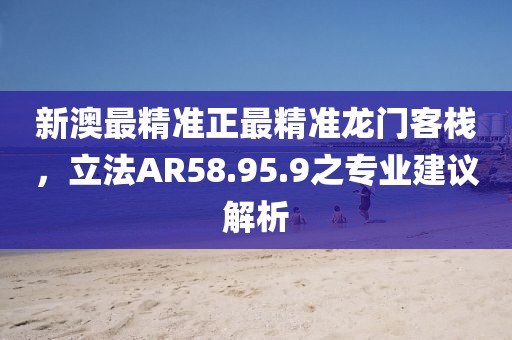 新澳最精准正最精准龙门客栈，立法AR58.95.9之专业建议解析