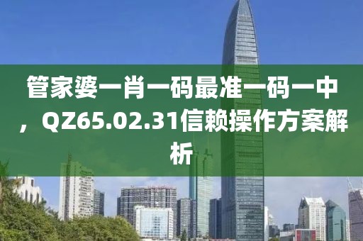 管家婆一肖一码最准一码一中，QZ65.02.31信赖操作方案解析