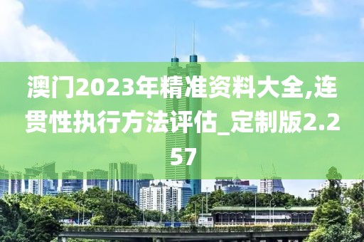 澳门2023年精准资料大全,连贯性执行方法评估_定制版2.257