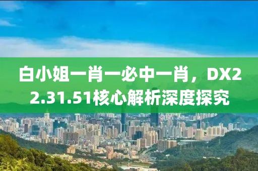 白小姐一肖一必中一肖，DX22.31.51核心解析深度探究