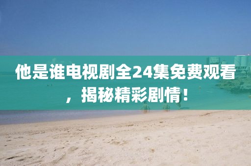 他是谁电视剧全24集免费观看，揭秘精彩剧情！
