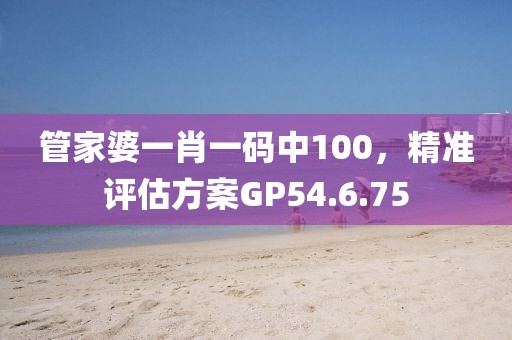 管家婆一肖一码中100，精准评估方案GP54.6.75