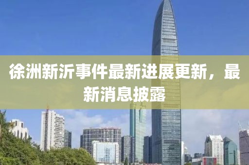 徐洲新沂事件最新进展更新，最新消息披露