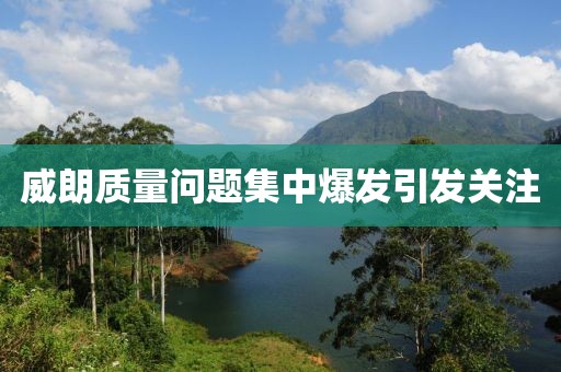 威朗质量问题集中爆发引发关注