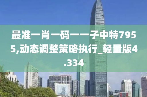 最准一肖一码一一子中特7955,动态调整策略执行_轻量版4.334