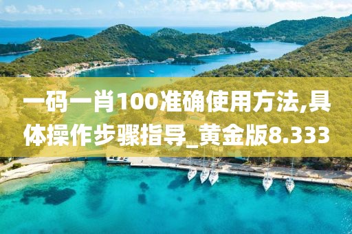 一码一肖100准确使用方法,具体操作步骤指导_黄金版8.333