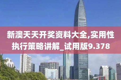 新澳天天开奖资料大全,实用性执行策略讲解_试用版9.378