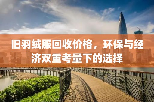 旧羽绒服回收价格，环保与经济双重考量下的选择