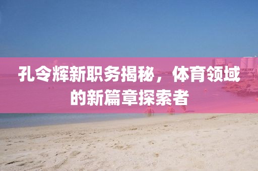 孔令辉新职务揭秘，体育领域的新篇章探索者