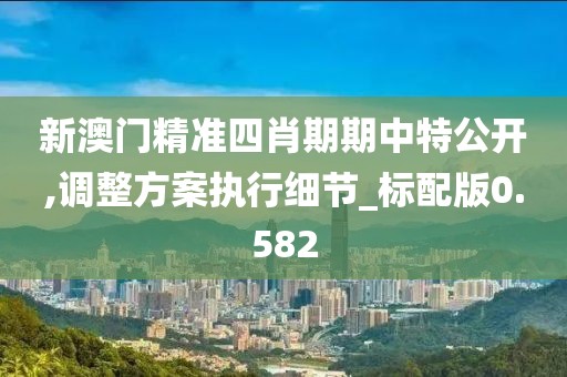新澳门精准四肖期期中特公开,调整方案执行细节_标配版0.582