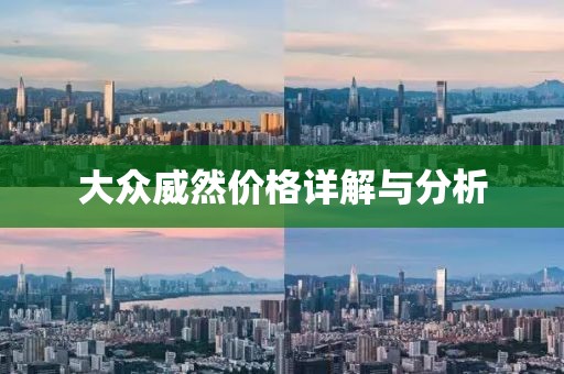 大众威然价格详解与分析