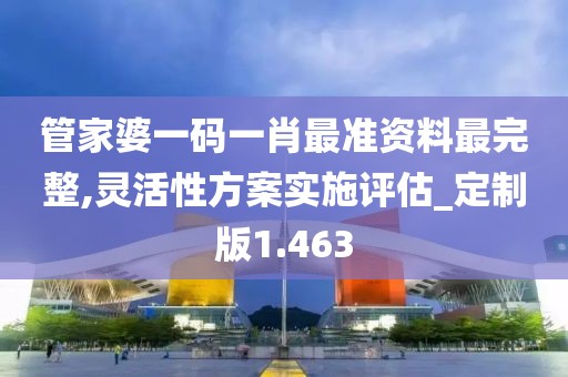 管家婆一码一肖最准资料最完整,灵活性方案实施评估_定制版1.463