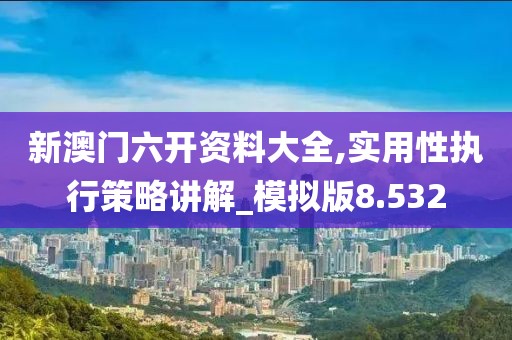 新澳门六开资料大全,实用性执行策略讲解_模拟版8.532