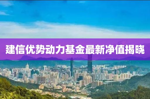 建信优势动力基金最新净值揭晓