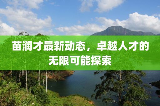 苗润才最新动态，卓越人才的无限可能探索
