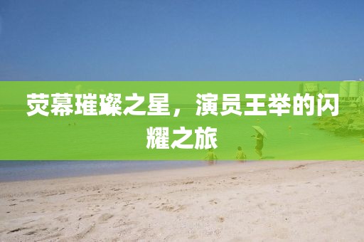 荧幕璀璨之星，演员王举的闪耀之旅
