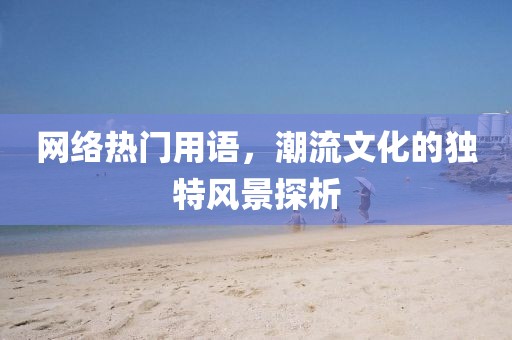 网络热门用语，潮流文化的独特风景探析