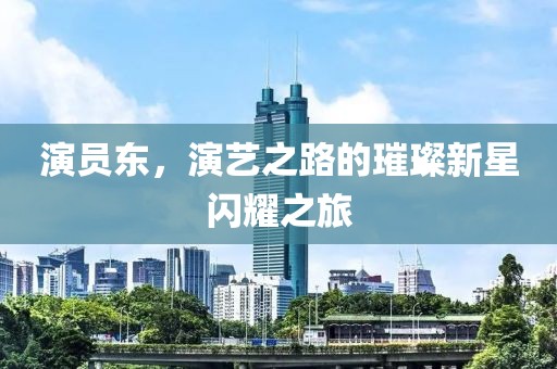 演员东，演艺之路的璀璨新星闪耀之旅