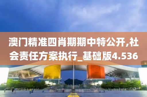 澳门精准四肖期期中特公开,社会责任方案执行_基础版4.536