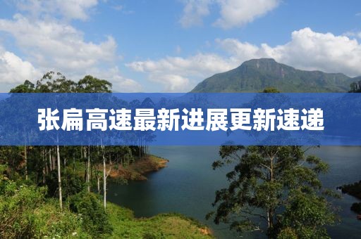 张扁高速最新进展更新速递