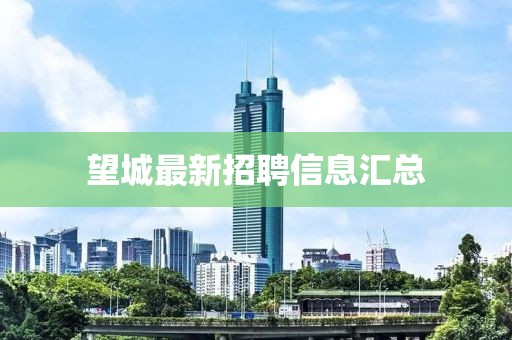 望城最新招聘信息汇总