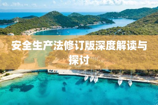 安全生产法修订版深度解读与探讨
