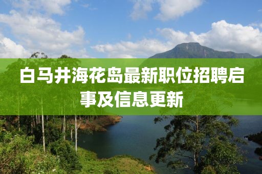 白马井海花岛最新职位招聘启事及信息更新