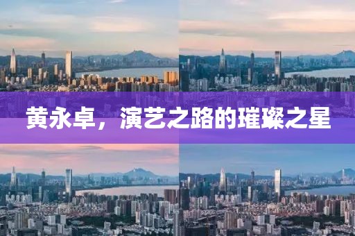 黄永卓，演艺之路的璀璨之星