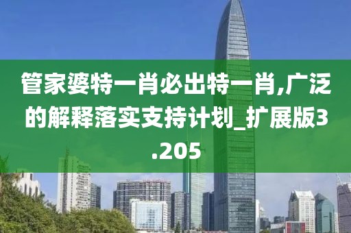 管家婆特一肖必出特一肖,广泛的解释落实支持计划_扩展版3.205