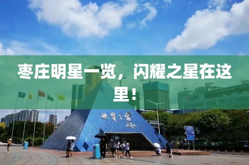枣庄明星一览，闪耀之星在这里！