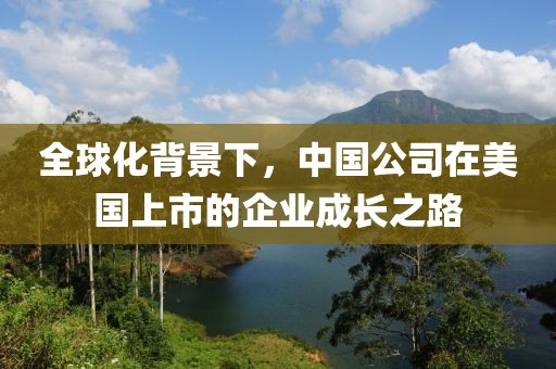 全球化背景下，中国公司在美国上市的企业成长之路