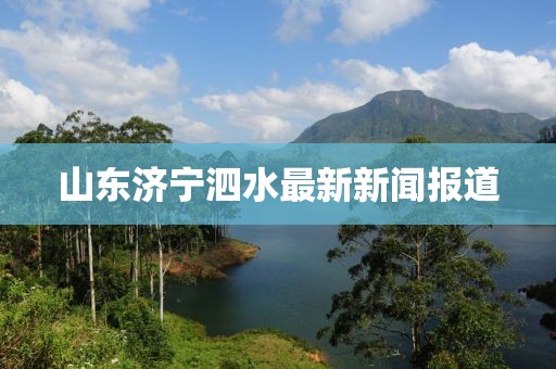 山东济宁泗水最新新闻报道