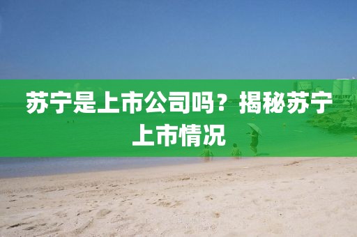 苏宁是上市公司吗？揭秘苏宁上市情况