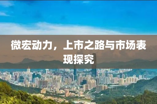 微宏动力，上市之路与市场表现探究
