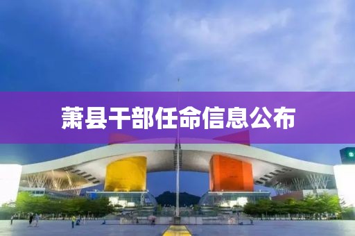 萧县干部任命信息公布