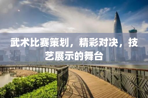 武术比赛策划，精彩对决，技艺展示的舞台