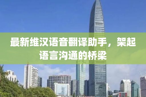 最新维汉语音翻译助手，架起语言沟通的桥梁