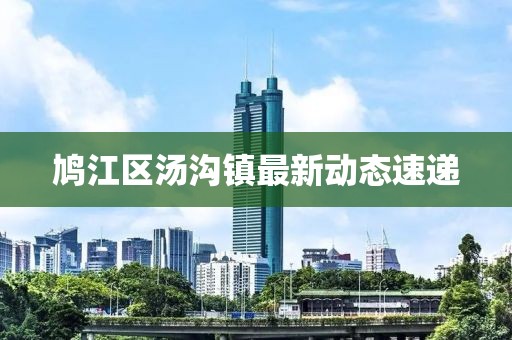 鸠江区汤沟镇最新动态速递