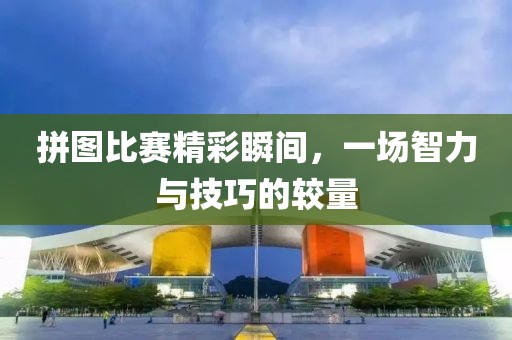 拼图比赛精彩瞬间，一场智力与技巧的较量
