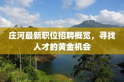 庄河最新职位招聘概览，寻找人才的黄金机会