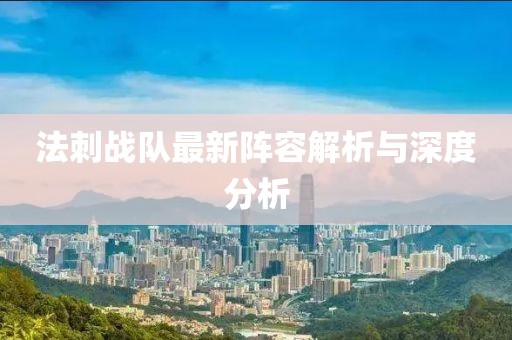 法刺战队最新阵容解析与深度分析