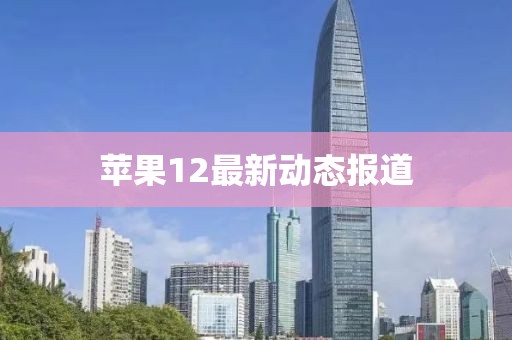 苹果12最新动态报道