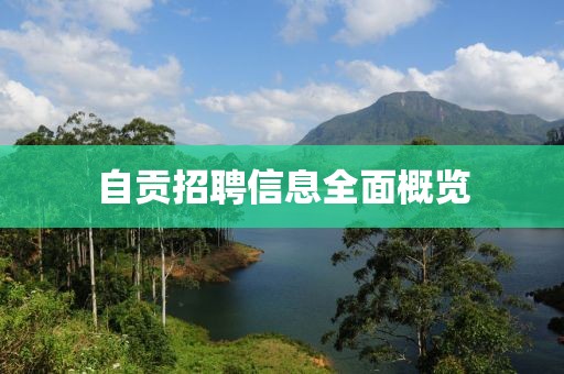 自贡招聘信息全面概览