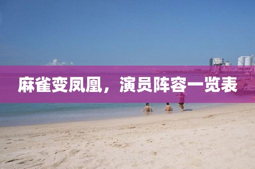 麻雀变凤凰，演员阵容一览表