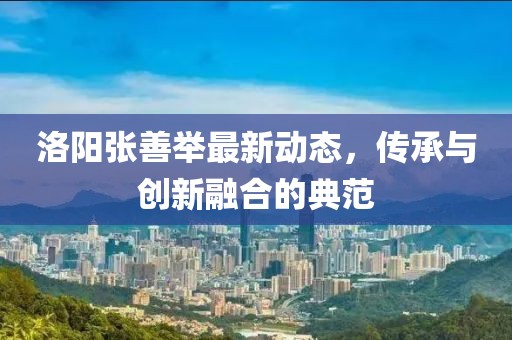 洛阳张善举最新动态，传承与创新融合的典范