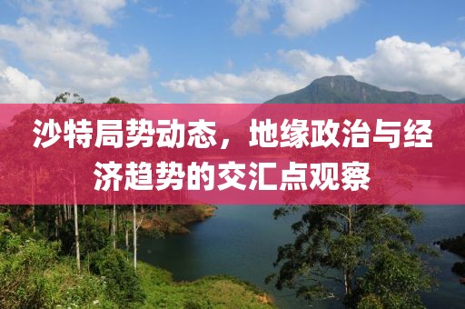 沙特局势动态，地缘政治与经济趋势的交汇点观察