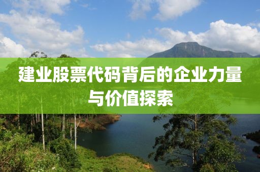 建业股票代码背后的企业力量与价值探索